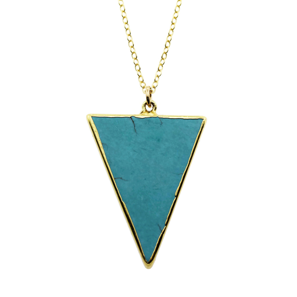 STONE TRIANGLE NECKLACE TURQUOISE