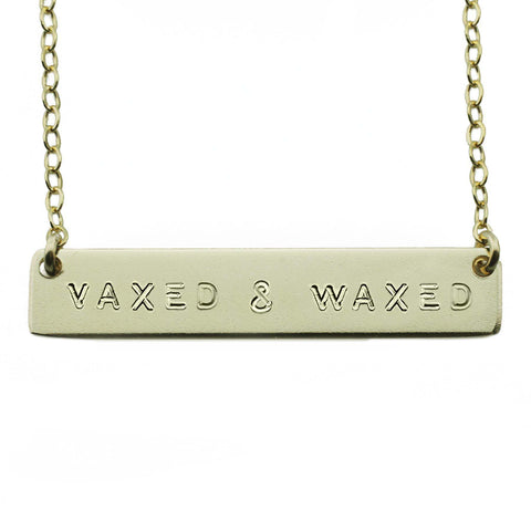 The Name Plate Necklace Vaxed & Waxed