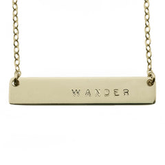 The Name Plate Necklace Wander